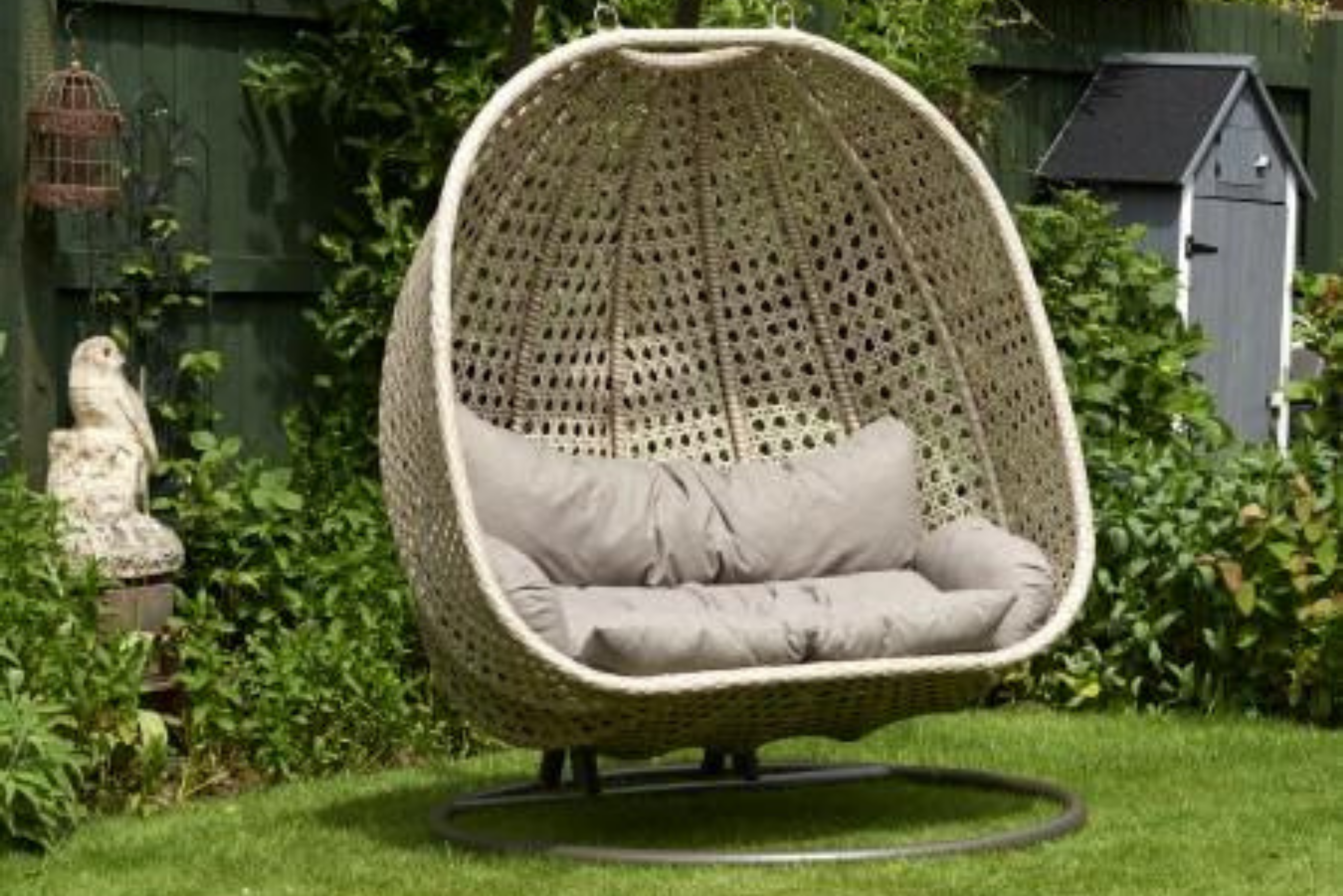 Double garden top swing seat