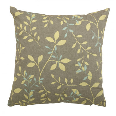 Outdoor Scatter Cushions 18" x 18" brown with leaves