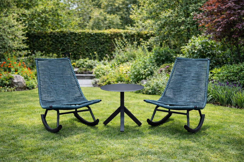 Google Rocking Chairs Jade Rocking Chairs Set - Ergonomic Garden Rocking Chairs with Side Ta ...