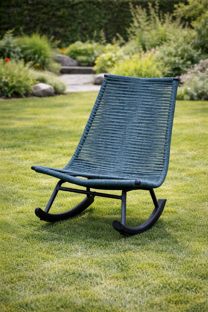 Jade Rocking Chairs Set - Ergonomic Garden Rocking Chairs with Side Ta ...