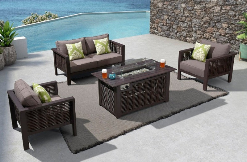 4 seater set with fire pit 