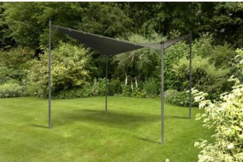 3m x 3m Sail Gazebo Grey