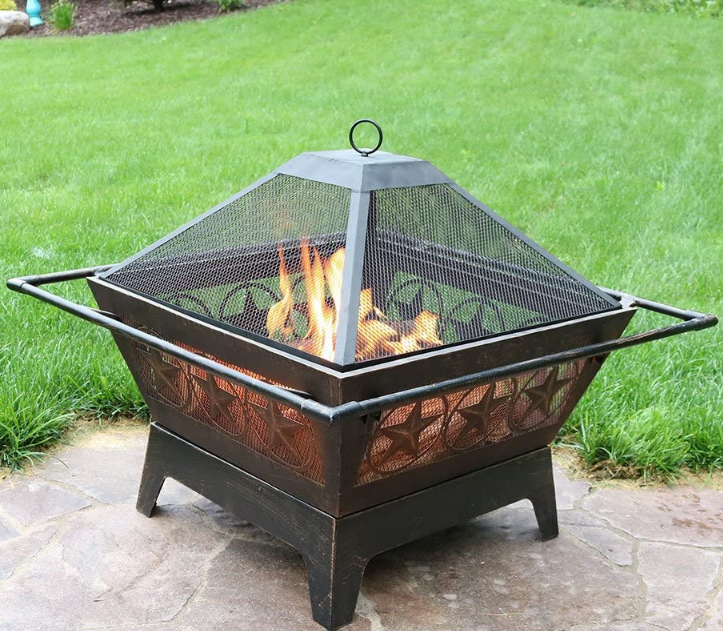 Stars Bronze wash Fire Pit/BBQ