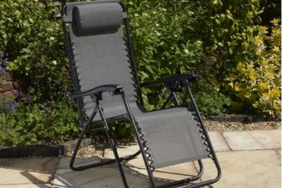 All Weather Textaline Garden Relaxer Chair Grey