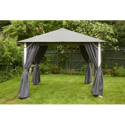 Vintage Garden Gazebo Curtain Set Grey Success