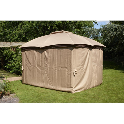 3m x 3.65m Gazebo Canopy Light Brown