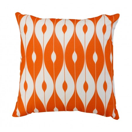 Outdoor Scatter Cushions 18" x 18" orange and white