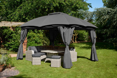 Glendale Rio 3m x 3.65m Gazebo Grey