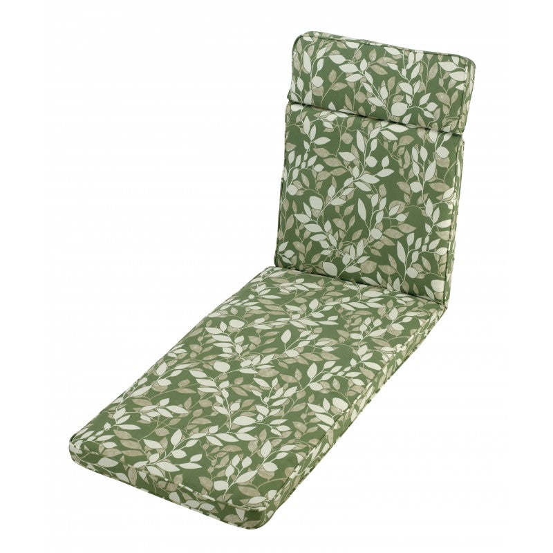 leaf print sun lounger cushion